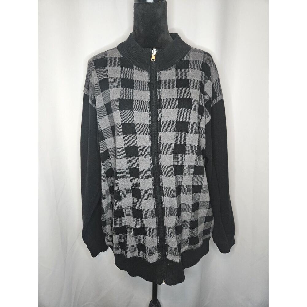 MEN’S CHERESKIN LONG SLEEVE Full ZIP SWEATER SHIRT SIZE XL